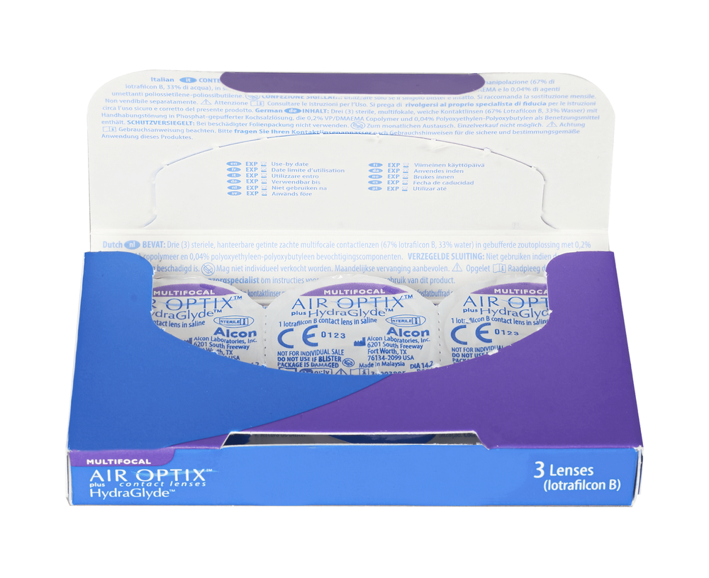 Контактные линзы Air Optix Aqua MultiFocal plus HydraGlyde купить в интернет магазине Линзынадом24.рф