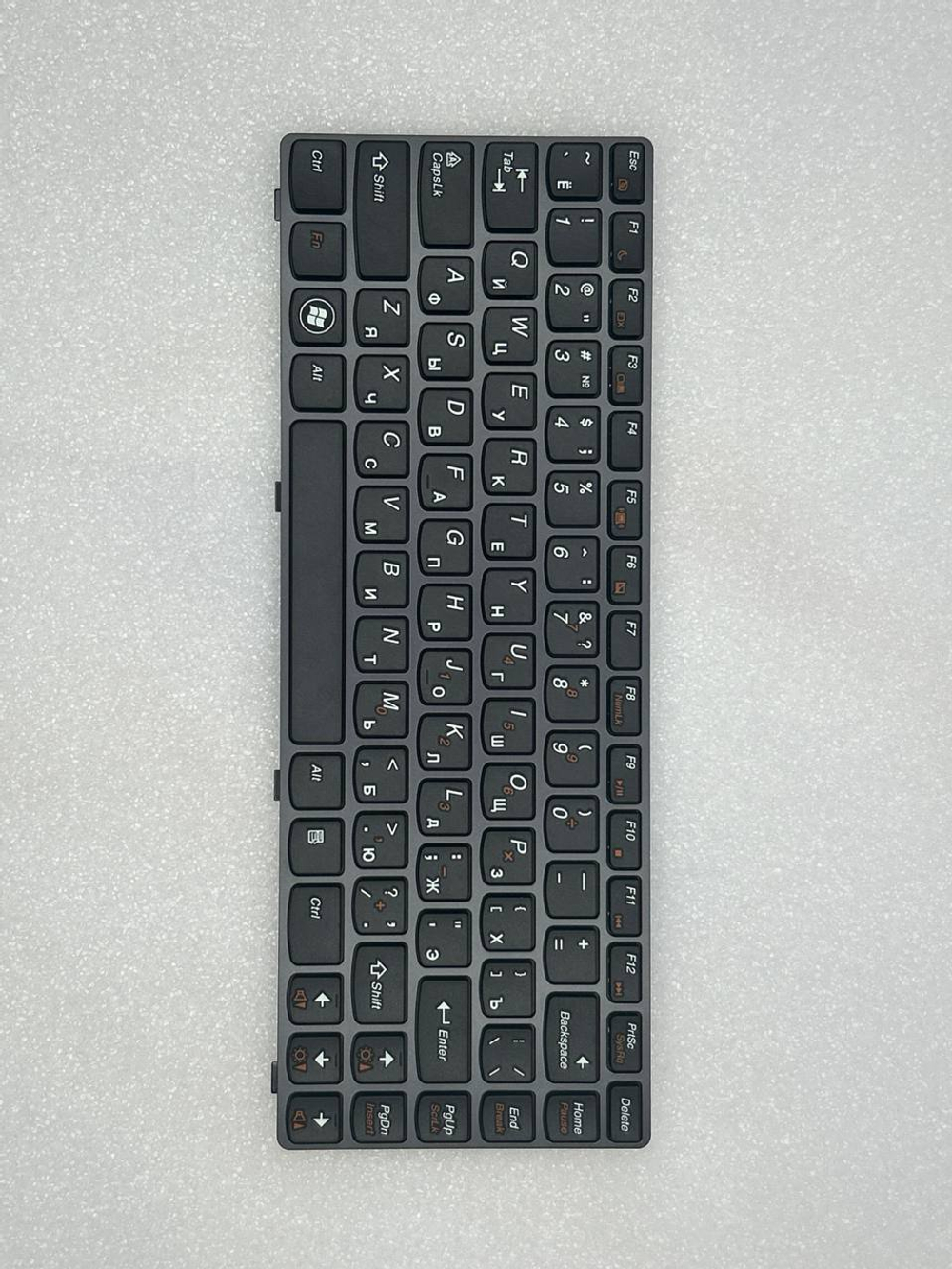 Клавиатура для ноутбука Lenovo V480 раскладка - русская, без подсветки, черная (25204263), оригинал