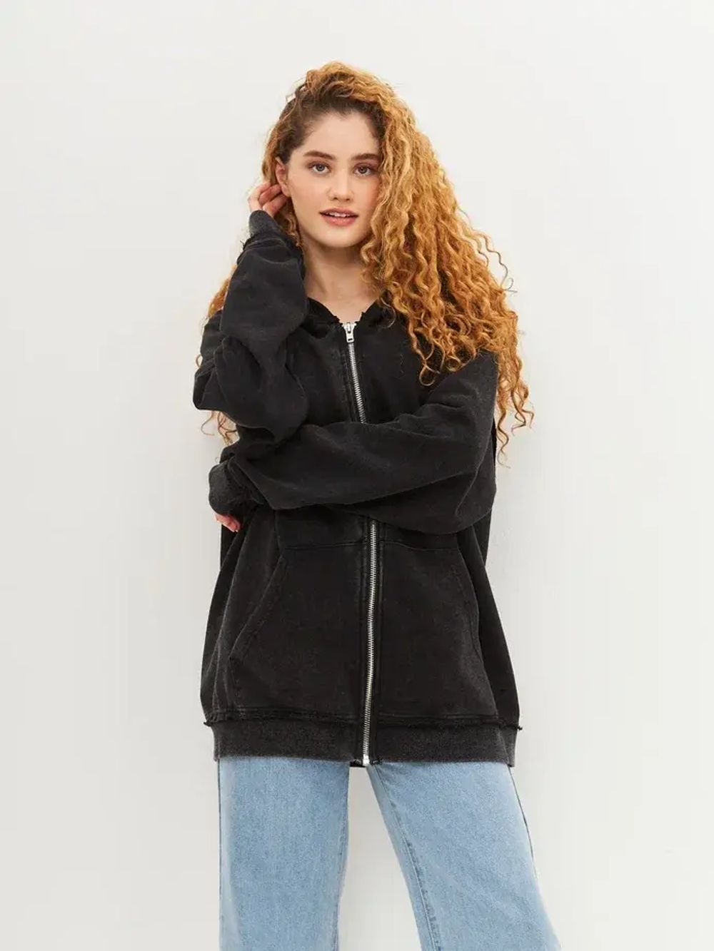 Купить Худи Kefirmaykifer Zip Гранж графит Худи Kefirmaykifer Zip Гранж графит