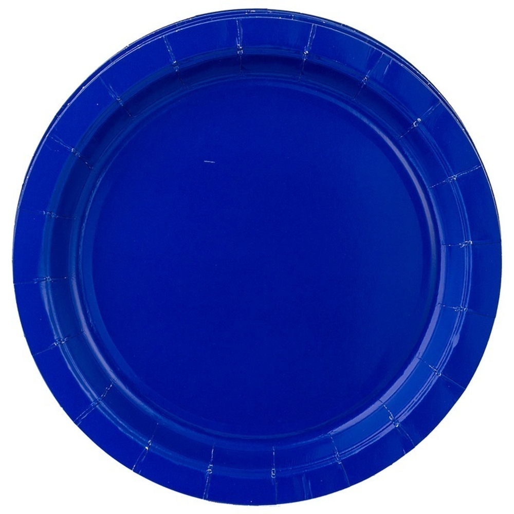 Тарелки однотонные, Синий, 17 см, 6 шт.