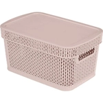 Корзина для хранения Keeplex Ajur с крышкой 5л 28,1,5х13,9см бежевый топаз