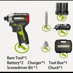 Шуруповерт, 12 В, 140 Нм, 2 АКБ