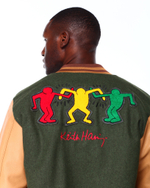 Бомбер REASON Keith Haring Holding Hands Wool Chenille Patch