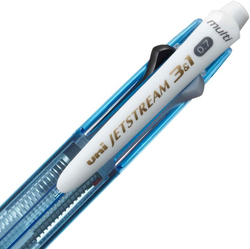Многофункциональная ручка Uni Jetstream Multi 3&1 прозрачно-голубая