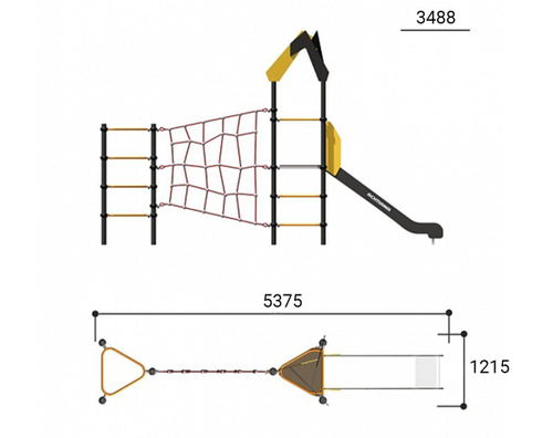 Спортивно-игровой комплекс Треугольник Romana 401.29.00