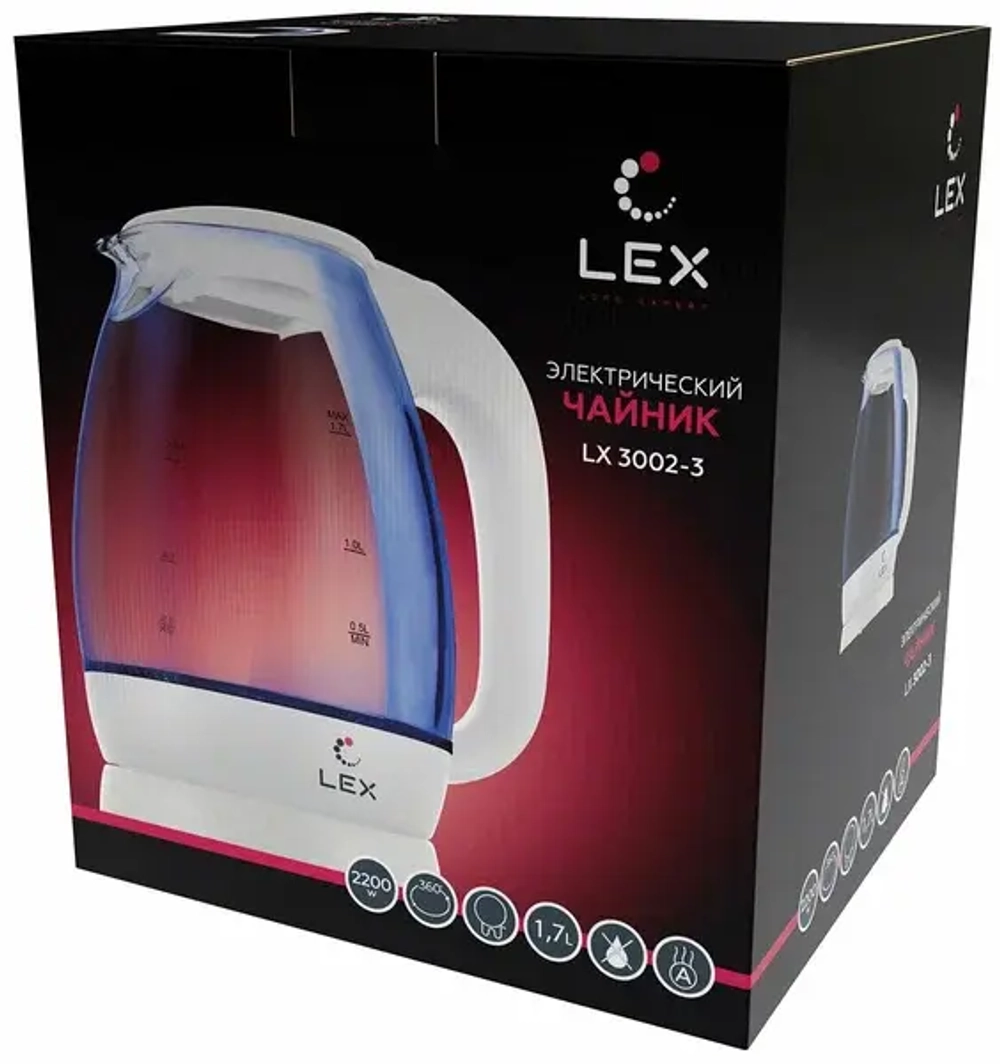 Электрочайник LEX LX 3002-3