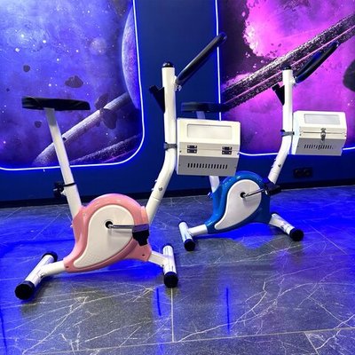 Детский велотренажер с мыльными пузырями