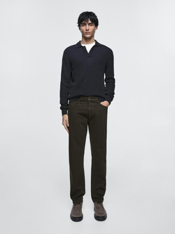 Massimo Dutti Джинсы зауженного кроя, темно-зеленый