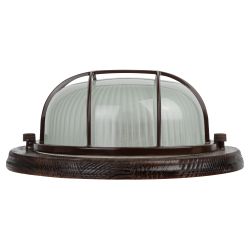 Светильник ЭРА НБО 03-60-022 Кантри дерево/стекло решетка IP54 E27 max 60Вт D220 круг орех