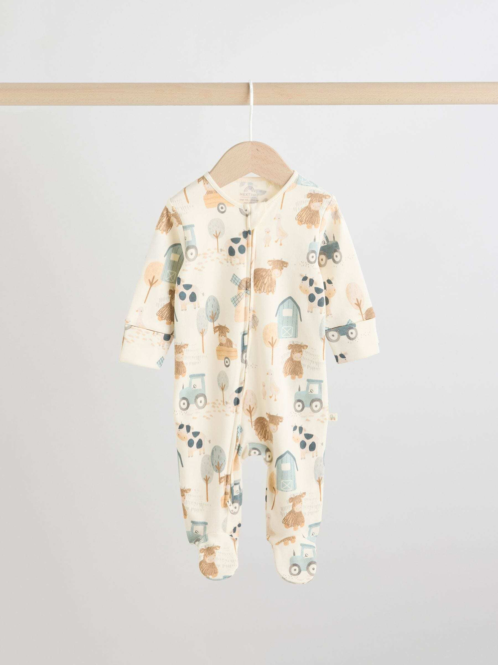 Комбинезон / Слип для малышей Next F35-914, 4 шт., Серый, Молочный