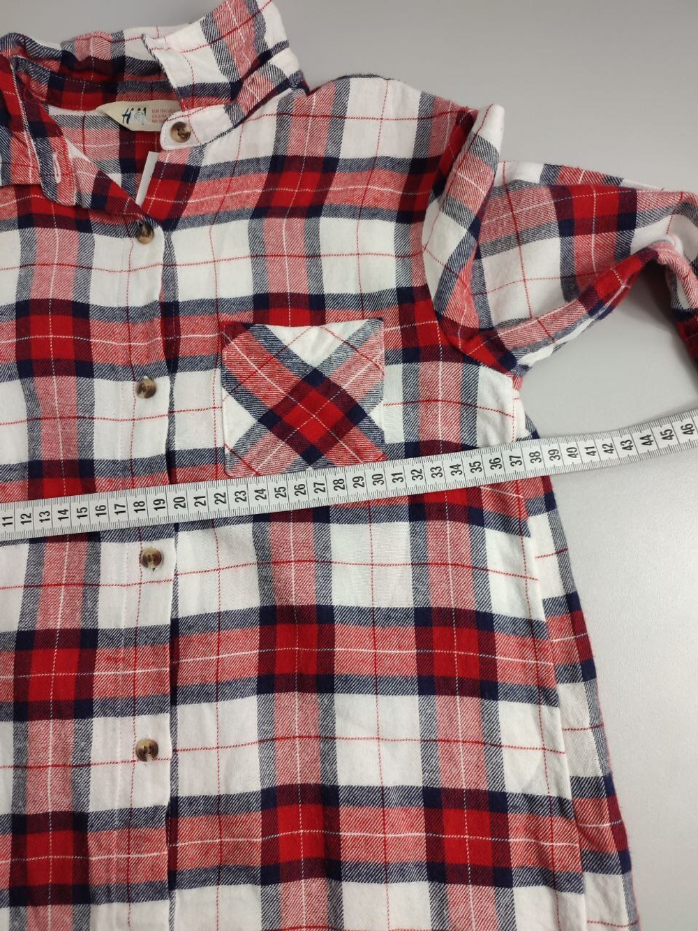 Рубашка H&M в клетку на 9 лет