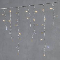 Светодиодная бахрома 4,9*0,5 м., 240 теплых белых LED ламп, мерцание, прозрачный провод ПВХ, Beauty Led (PIL240BLW-10-2WW)