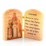 Икона из селенита с молитвой "Вера, Надежда, Любовь и мать их София" 88*30*65мм
