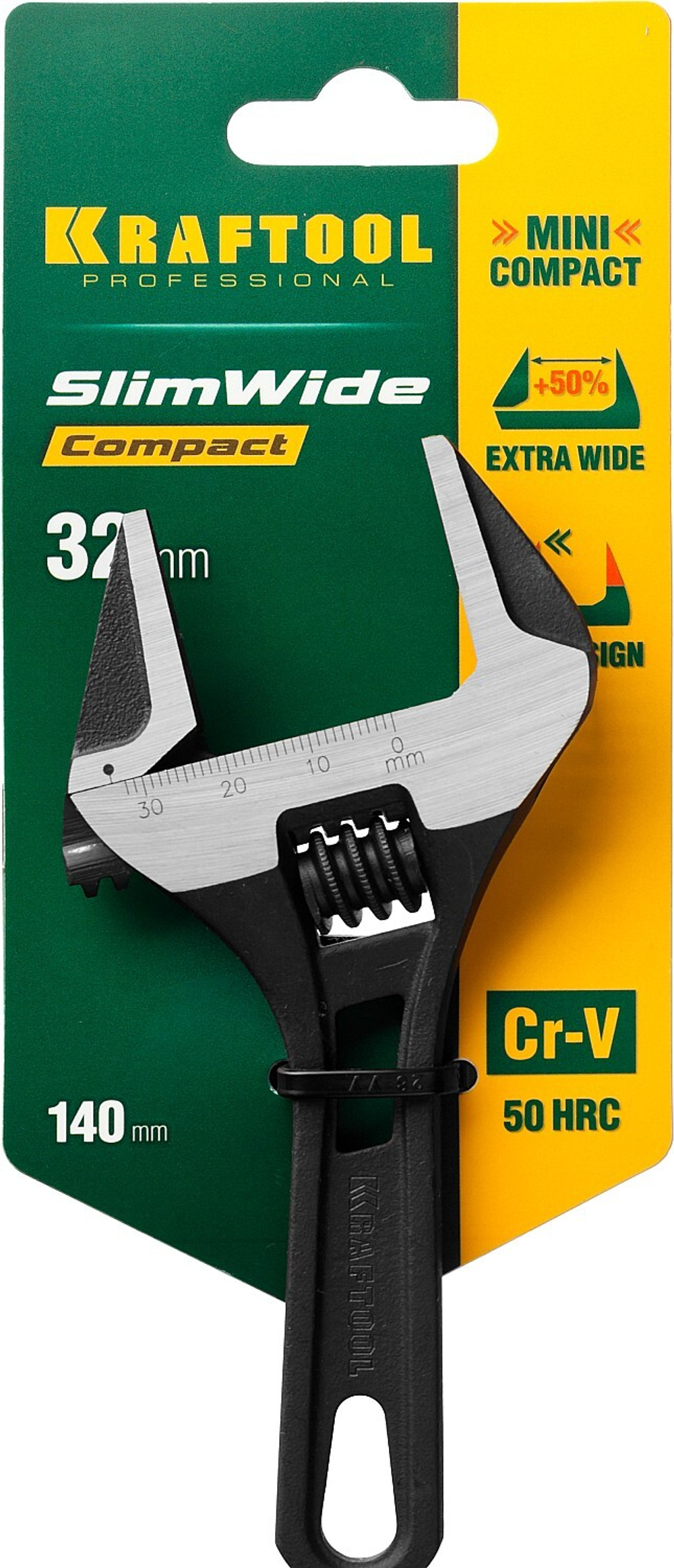 KRAFTOOL SlimWide Compact, 140/33 мм, разводной ключ (27266-20)