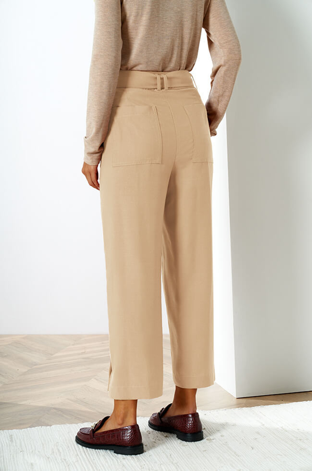 3828 Брюки женские (золотисто-бежевый)
