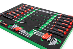 Ложемент отвертки, шестигранные ключи и ключи TORX. 35 предметов TSC-35