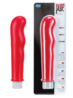 Красный вибромассажёр с наплывами Pure Vibes - 17,8 см. (Цвет: красный)
