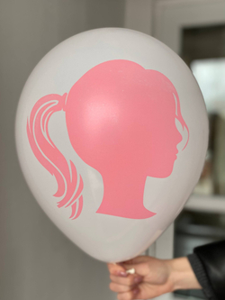 Воздушный шар с рисунком С днём рождения, Барби Barbie 35см ПАЛИТРА №4352