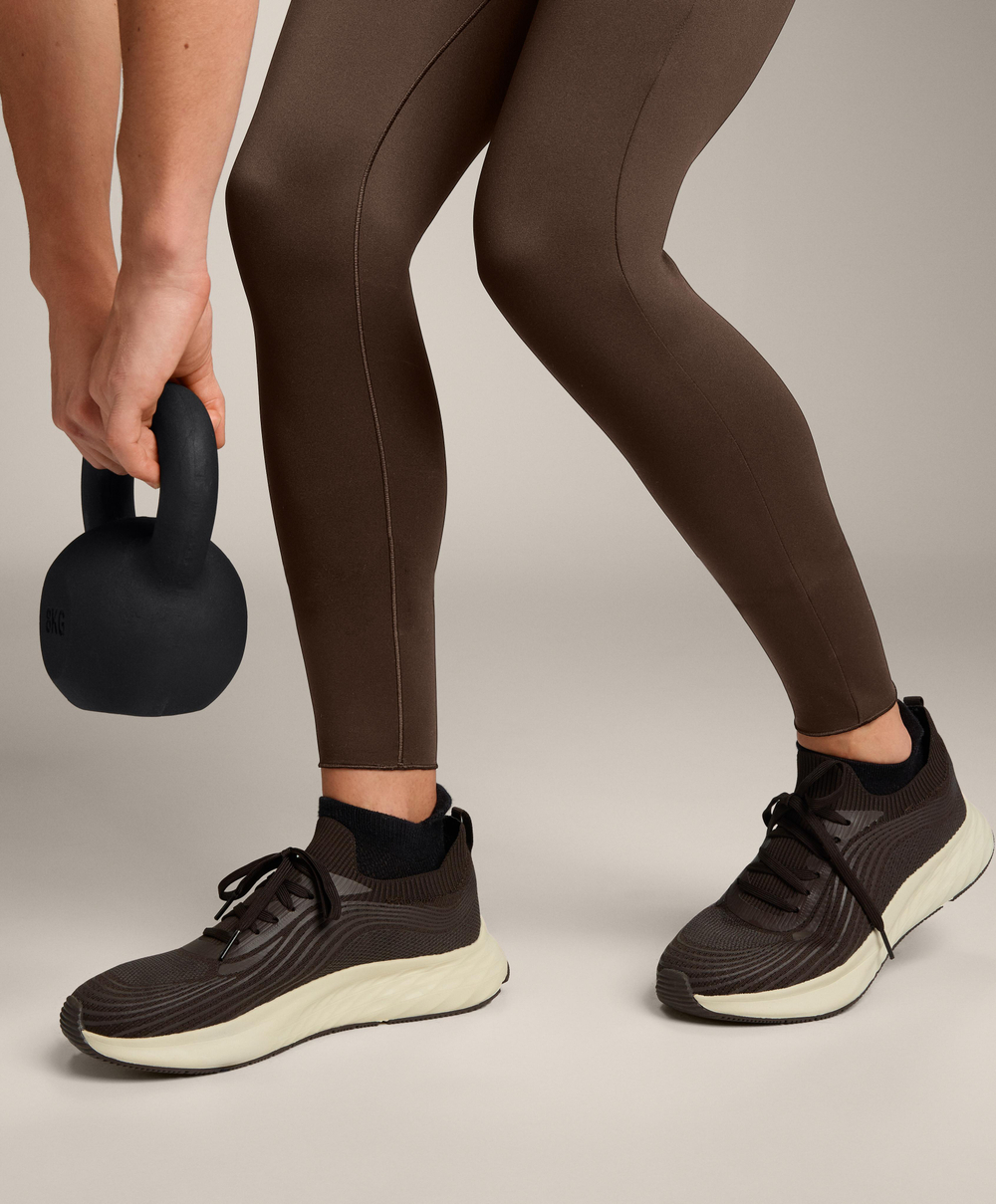 OYSHO Легинсы Perfect-adapt длиной до щиколотки с перекрещивающейся V-образной талией, темно-коричневый