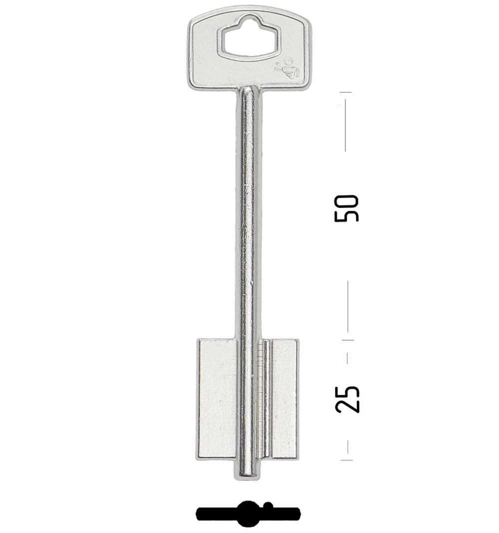Заготовка сувальдного ключа 12794 SKM1D ск2
