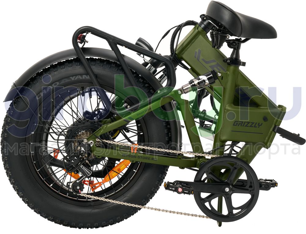 Электровелосипед Jetson GRIZZLY 1200w (48v15ah) - Зелёный фото №9