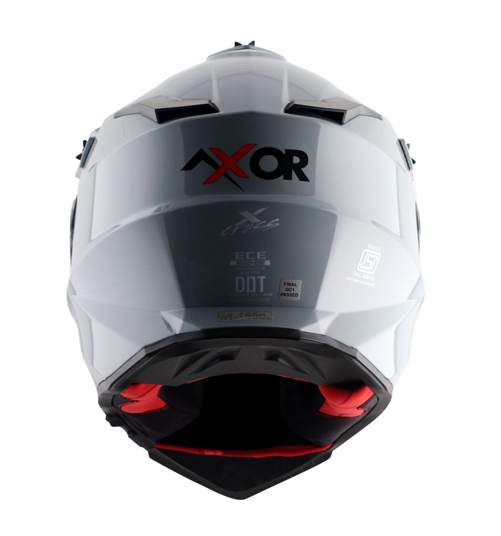 Шлем AXOR X-CROSS DUAL VISOR SC, с визором, цвет светло-серый (XL)