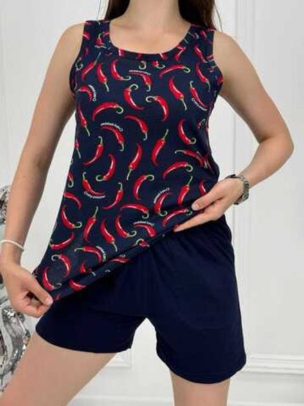 Пижама х/б шорты+майка УшМ003