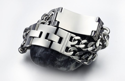 Широкий браслет с пластиной Steelman mn00110