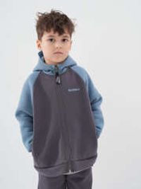 Толстовка Колор блок "Графит" утепленная