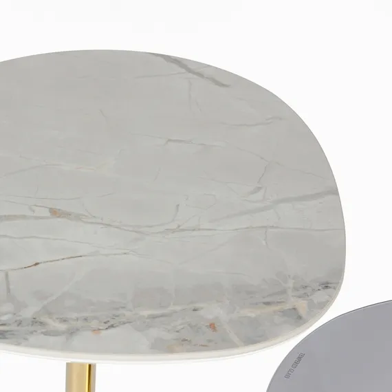 Сет из 2 кофейных столов Ostkant высота 54/44, стекло, металл