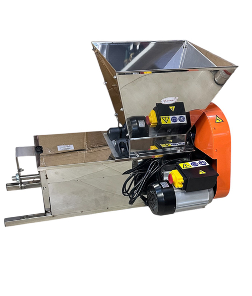 Дробилка для винограда с ГРЕБНЕОТДЕЛИТЕЛЕМ электрическая Умница УИЭН-1200кг/550вт-ЛБ ВСЯ ИЗ НЕРЖАВЕЙКИ с регулировкой вальцов для винограда, ягод, фруктов