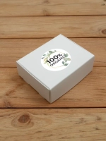 Наклейка стикер круглая 40 мм "100% Organic"