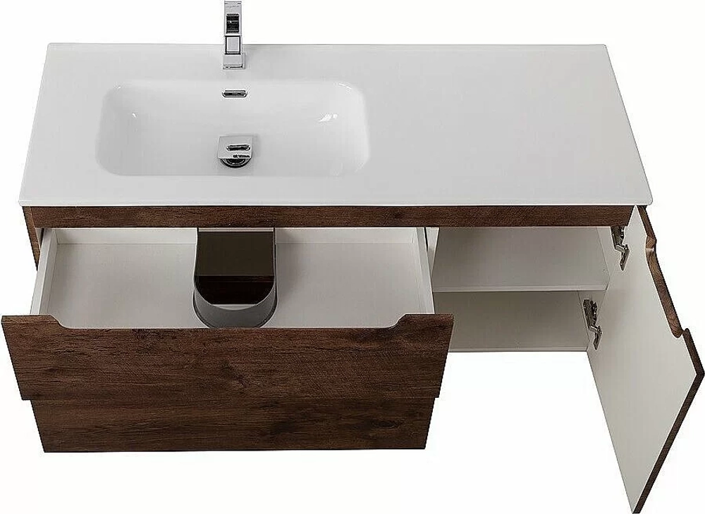 Тумба с раковиной BelBagno ETNA-1200-2C-1A-SO-RW-L/R Rovere Moro