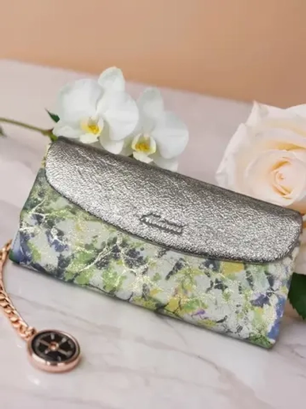 Компактный кошелек из лазерной натуральной кожи