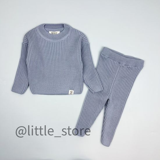 Комплект вязаный, Серый