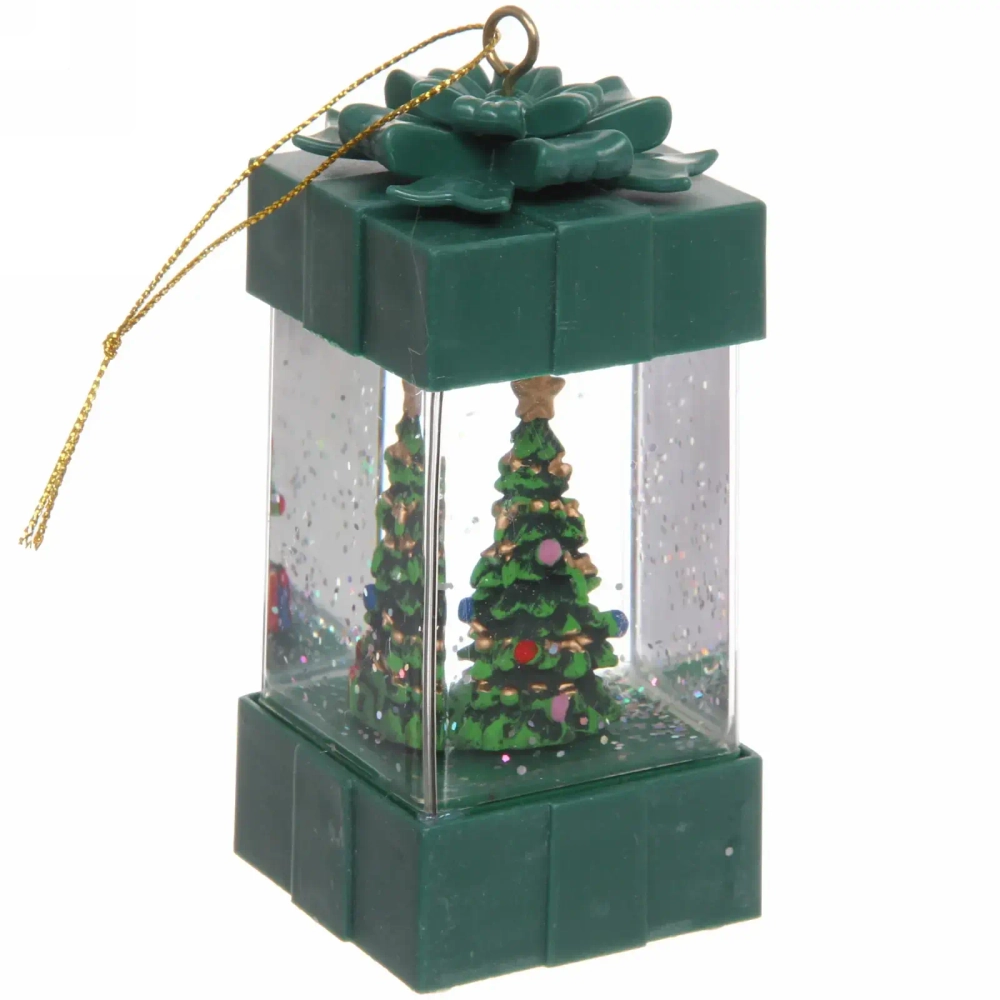 Сувенир с подсветкой Christmas «Подарок - Сказочная ёлочка» 5,5х11,5 см, зеленый