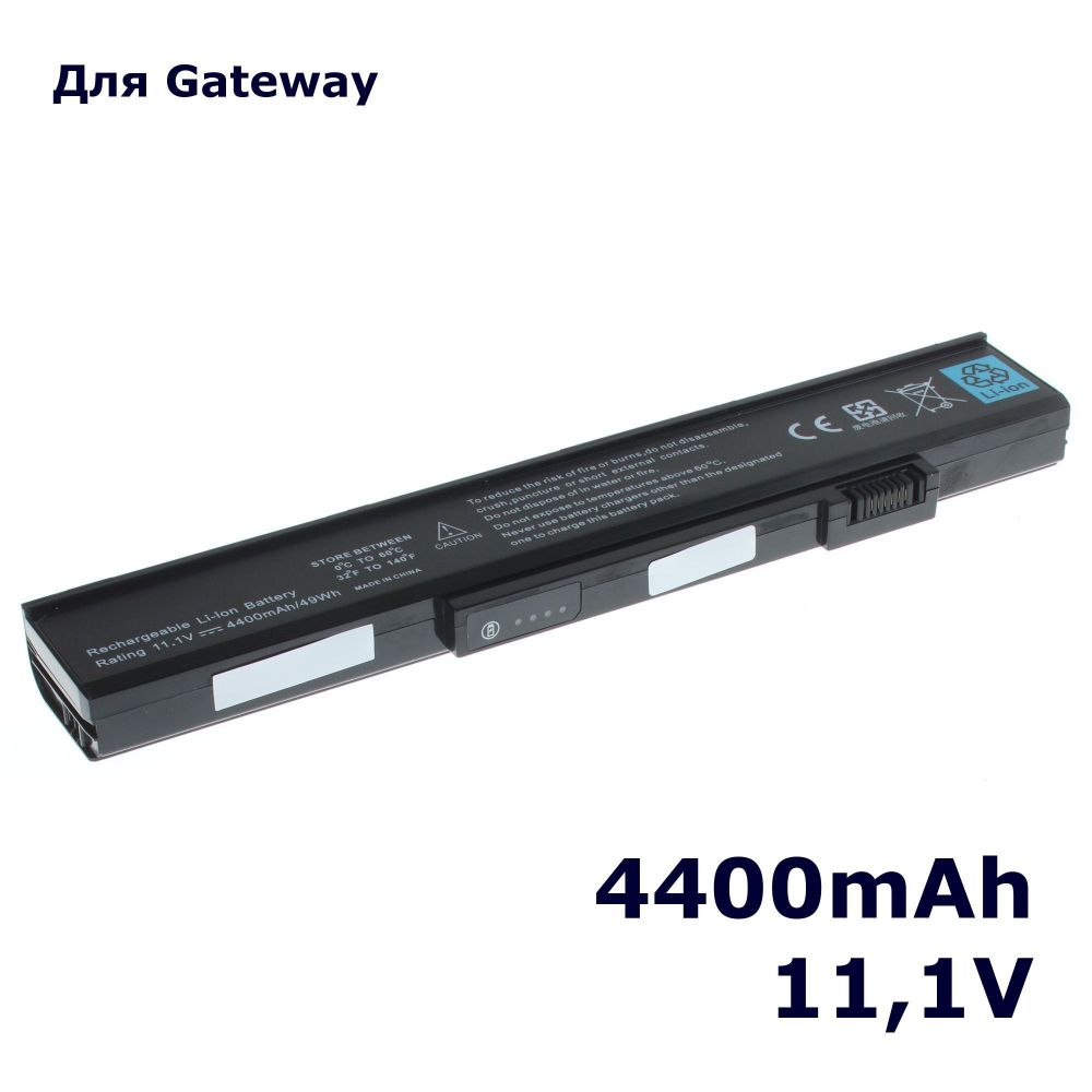 Аккумуляторная батарея AnyBatt 4400mAh для ноутбука Gateway (3S2P 4S2P SQU-412)
