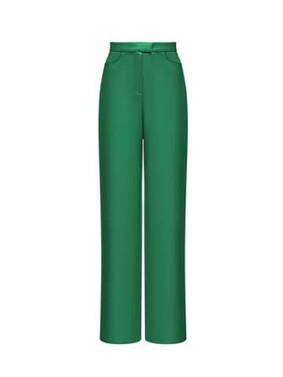 Прямые брюки с завышенной талией