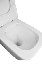 Azario Teramo AZ-003D-NR Напольный приставной безободковый  (квадратный) унитаз 600*355*410 мм