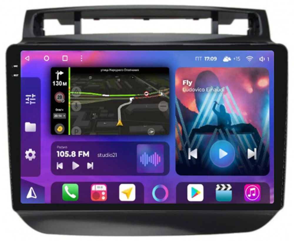 Магнитола для VW Touareg 2010-2018 (RCD550) - FarCar XXL3027M QLED+2K, Android 12, ТОП процессор, 8Гб+256Гб, CarPlay, 4G SIM-слот