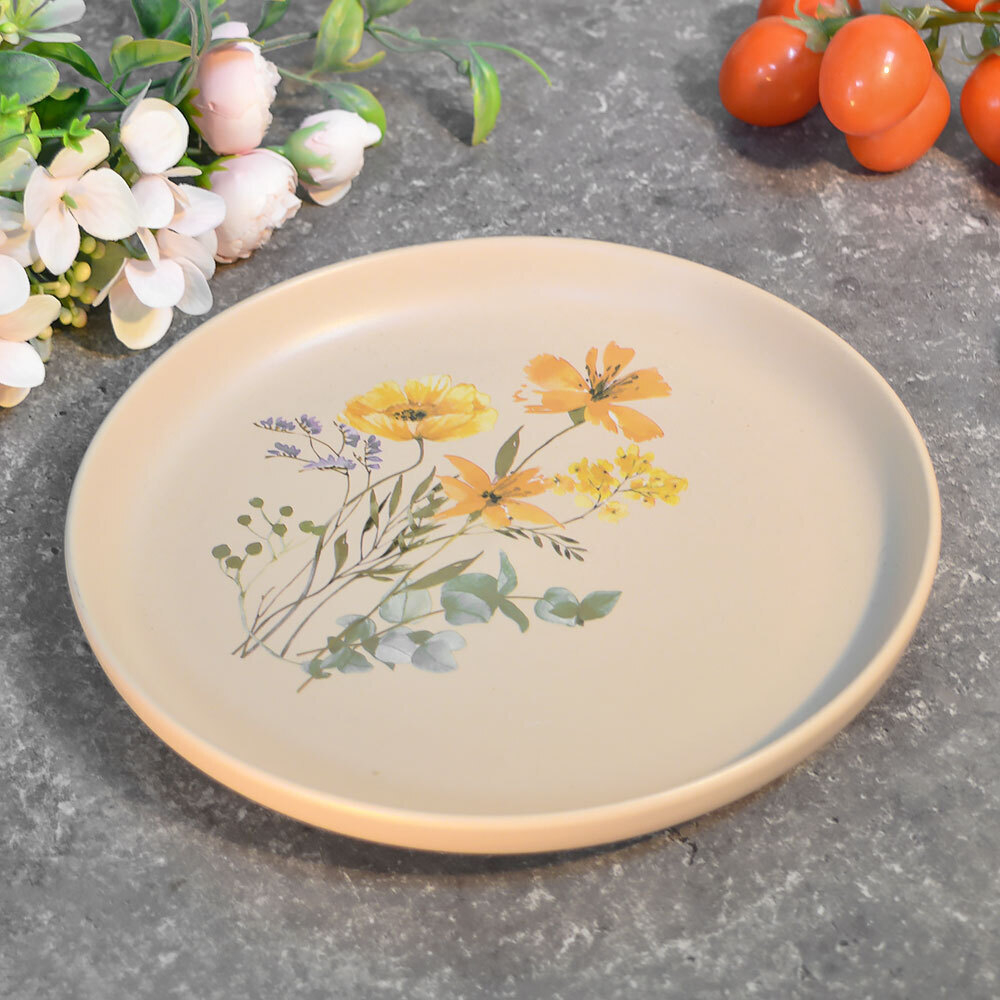 Тарелка десертная 20см Цветочная фантазия