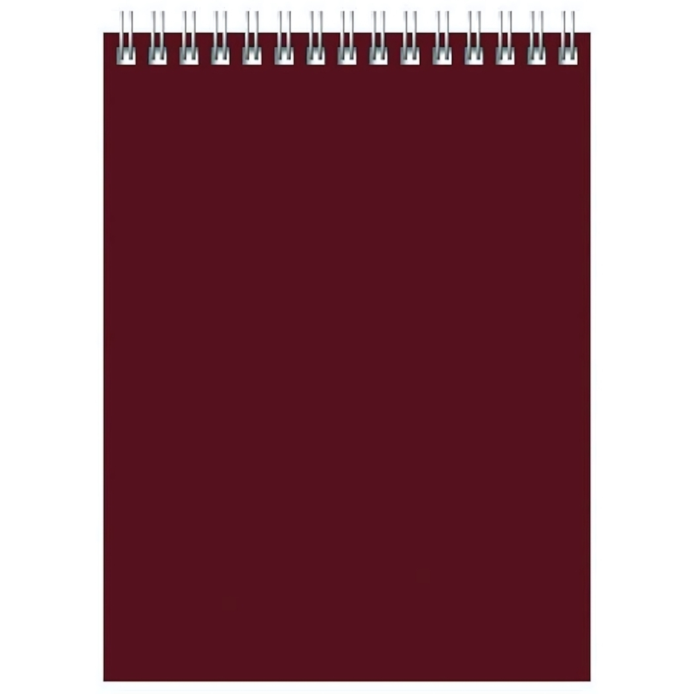 Блокнот А6 60л. клет. "Для конференций" гребень, бордо (BG)