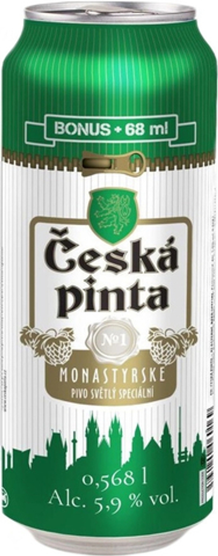 Пиво Чешска Пинта Монастырское / Ceska Pinta Monastyrske 0.568 - банка