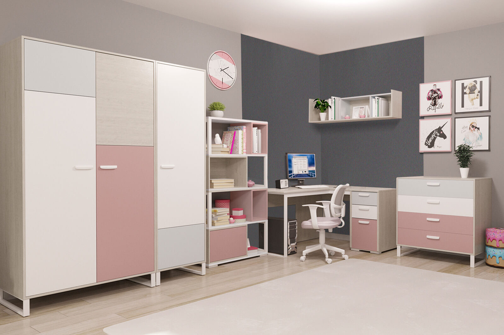 Шкаф двухстворчатый распашной Ш2 LIBERTY PINK (Либерти пинк)