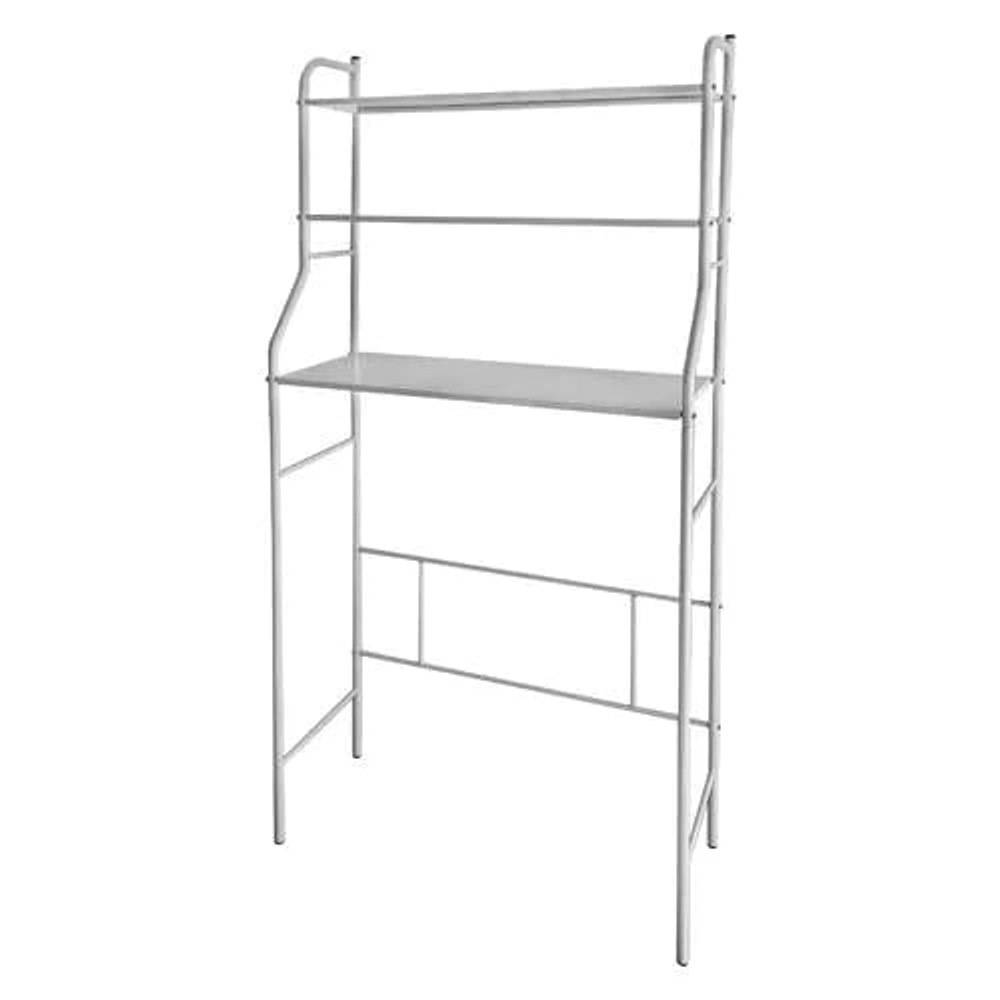 Стеллаж в ванную комнату широкий 68,5х26х156 см белый