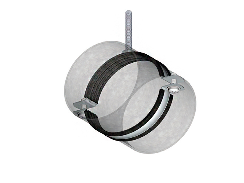 ТМС КС2 Хомут оцинкованный с epdm M8/10 100-105мм