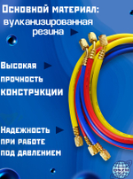 Набор зарядных шлангов CT-360-RYB-P (1/4" SAE)