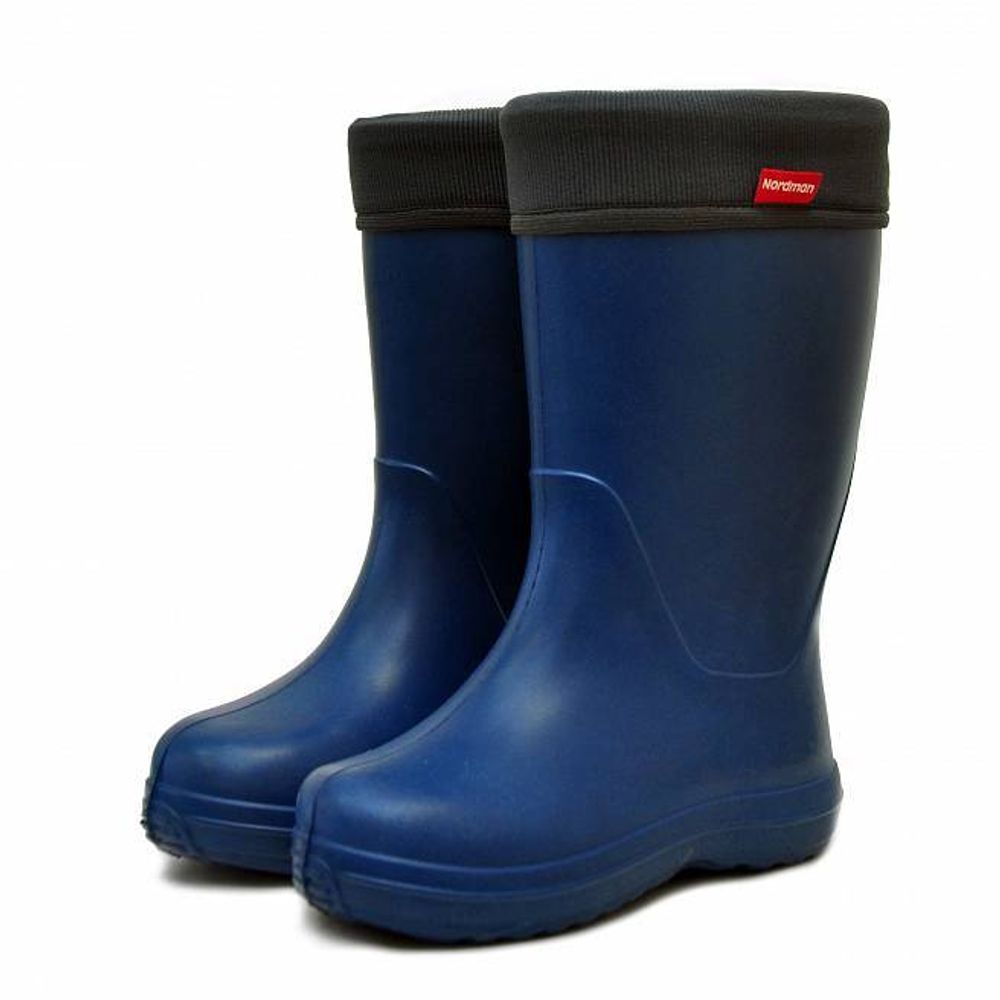 Сапоги женские Silla из ЭВА утепленные, с манжетой из флиса (синие)