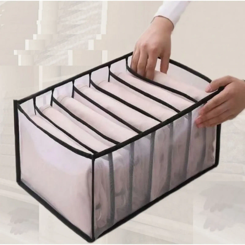 Органайзер - чехол для хранения вещей «ИДЕЯДОМА», цвет чёрный, 7 секций, 36*24*20см