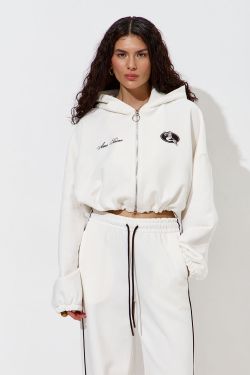 Худи укороченное "Âme Sirène" кремового цвета